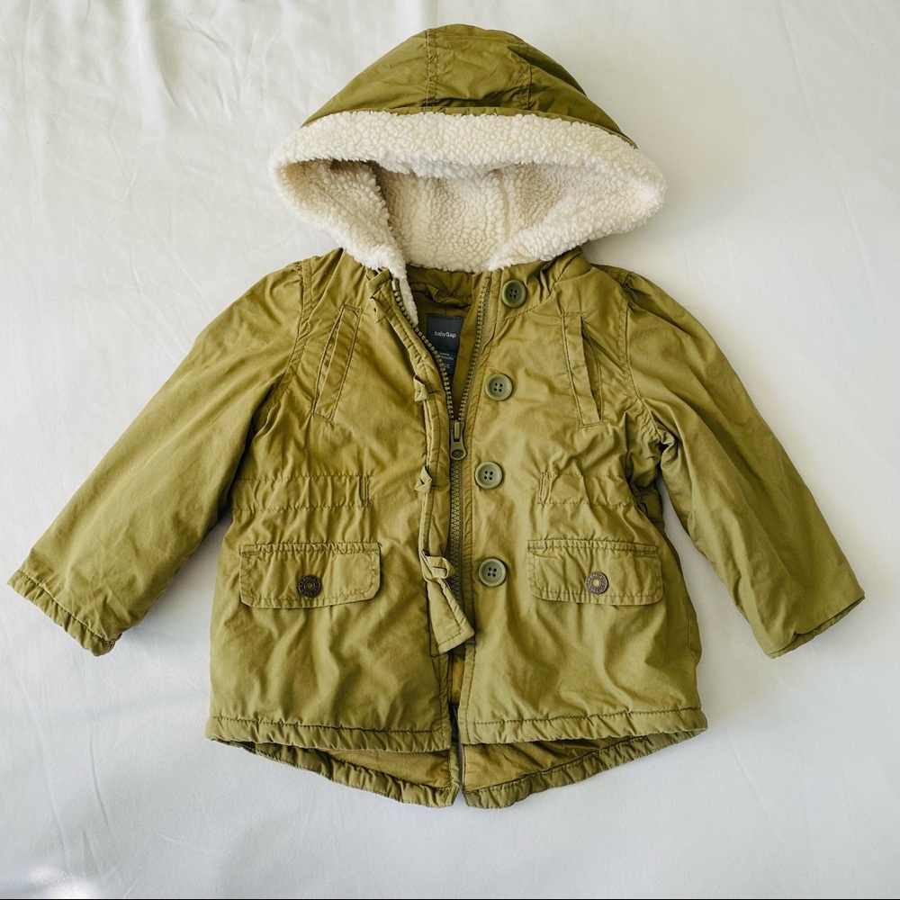 BabyGap Military Coat with Sherpa Hood